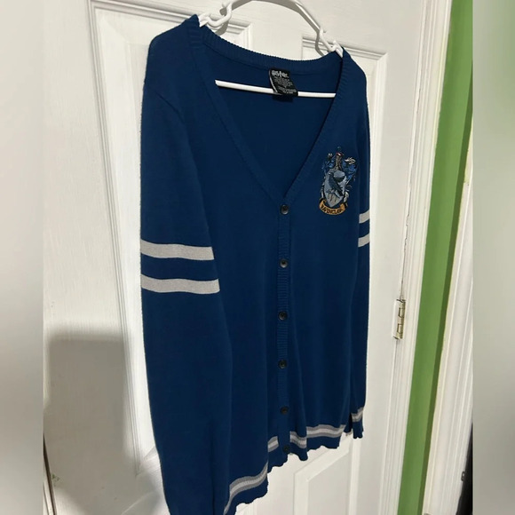 Harry Potter Ravenclaw Blue Cardigan Sweater. Size Medium. - Picture 2 of 6